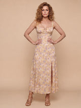 Floral Corset Midi Dress