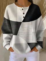 Monochrome Waffle-Knit Jumper