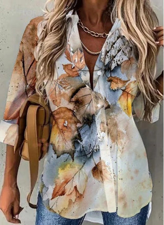 Long-Sleeve Relaxed Blouse