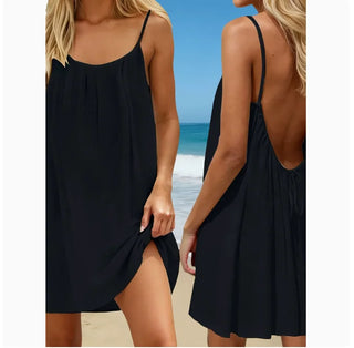Backless Adjustable-Strap Sundress