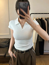 Slim Cotton Crop Tee