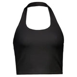 Ribbed Halter Crop Tank