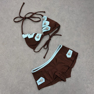 Colourblock Bandeau Bikini