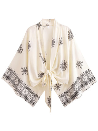 Floral Batwing Kimono Cover-Up