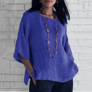 Relaxed Three-Quarter Sleeve Blouse