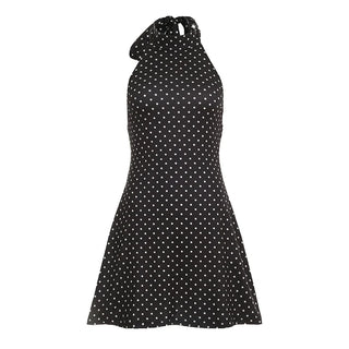 Polka Dot Halter Mini Dress