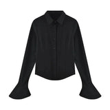 Flared Slim-Fit Blouse