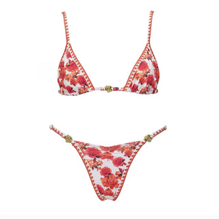 Printed Three-Piece Bikini Set