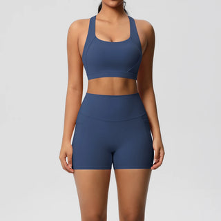 Pocketed Crossover Activewear Set
