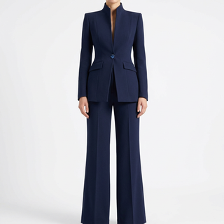 Sculpted Blazer & Flare Trouser Set
