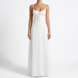 Ruched Bodice Sleeveless Maxi Dress