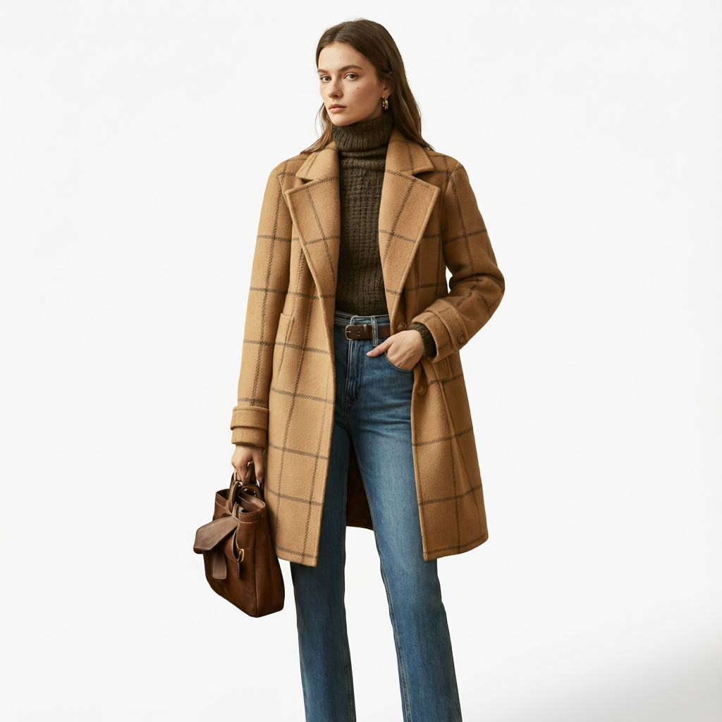 Heritage Check Lapel Coat