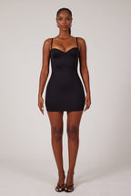 Black Sculpting Sweetheart Mini Dress