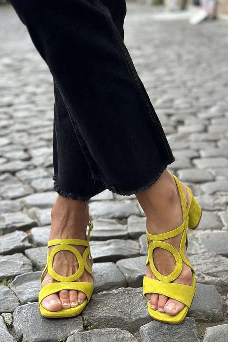 Valentina Colourful Leather Sandals – Blue