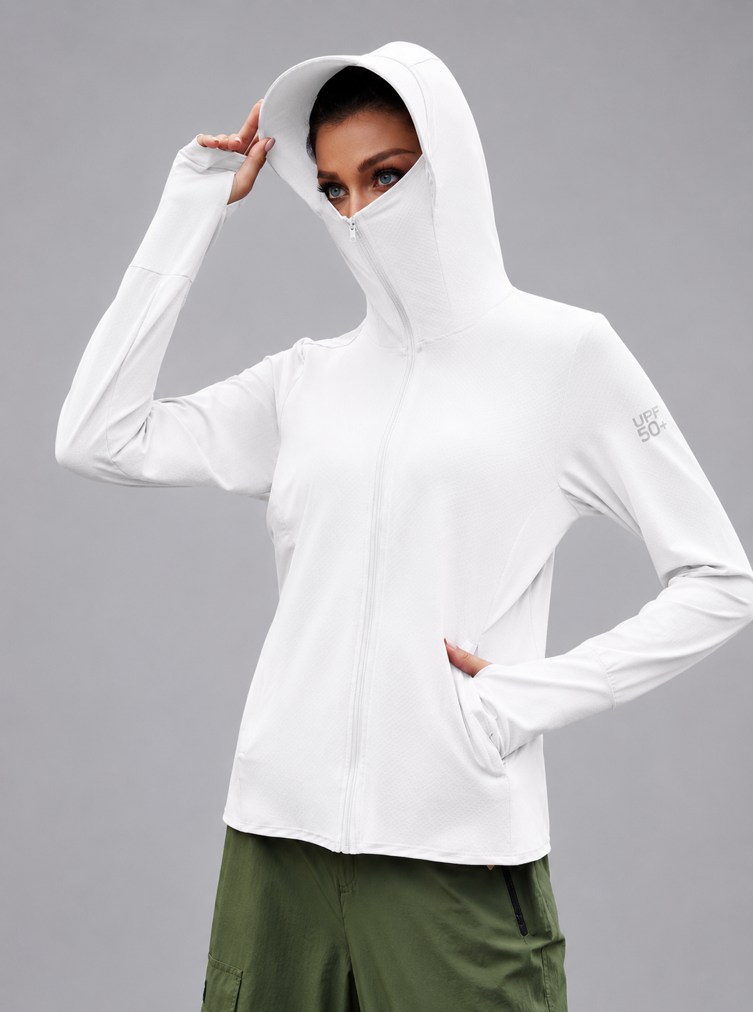 Aurelia Sun Coastal Zip Sun Hoodie – White, AU 10