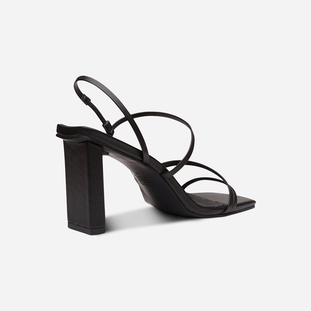Geanie Leather Angular Heel – Black by Aurelia Sun