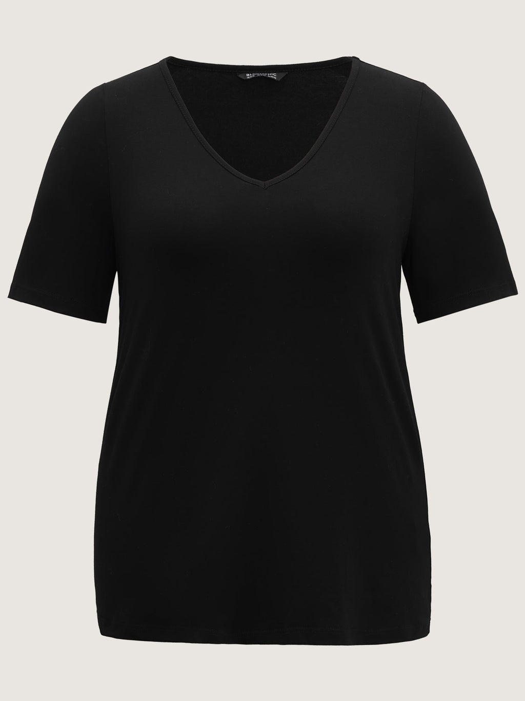Plus Size Cotton V-Neck T-Shirt