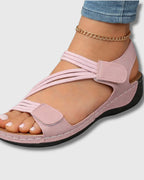 Casandra Adjustable Flat Sandals – Pink