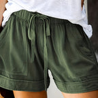 Maya Drawstring Summer Shorts – Grey