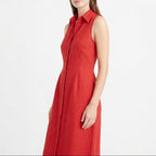Aurélie Linen Button-Front Maxi Dress in Yellow by Aurelia Sun