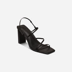 Geanie Leather Angular Heel – Black by Aurelia Sun