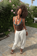 Mocha High-Leg Plunge Swimsuit