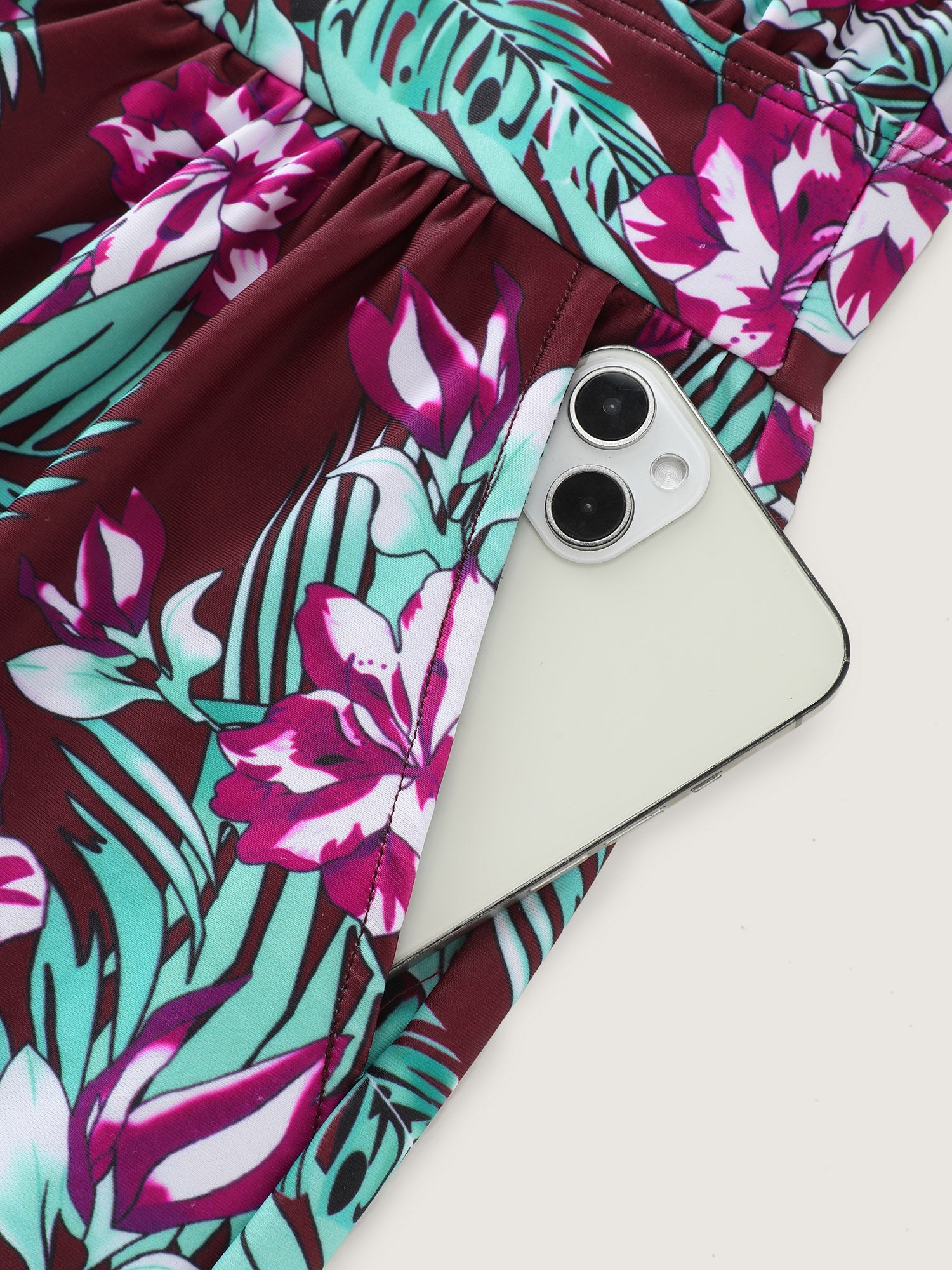 Plus Size Tropical Floral One-Piece Swimsuit