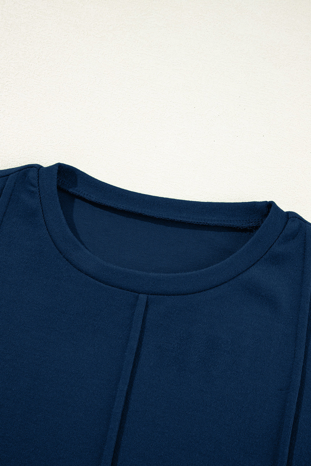 Women's Exposed-Seam Long-Sleeve Top – Navy