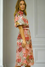 Leah Floral Midi Shirt Dress – Multi by Aurelia Sun