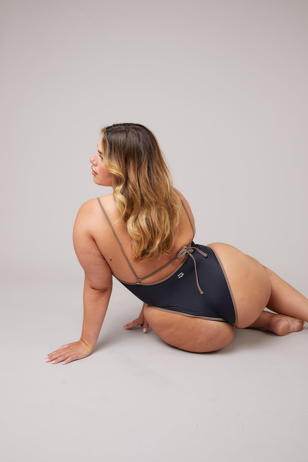 Black High-Leg Plunge Swimsuit