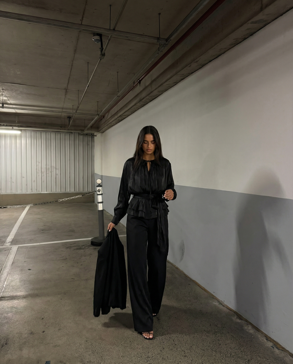 Gathered-Neck Peplum Top