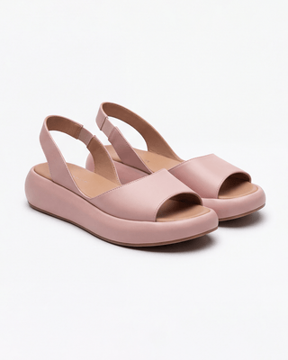 Slingback Peep-Toe Wedge Sandals