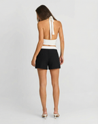 Asymmetric Wrap Mini Skirt