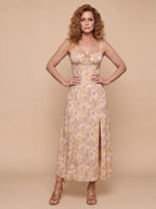 Floral Corset Midi Dress