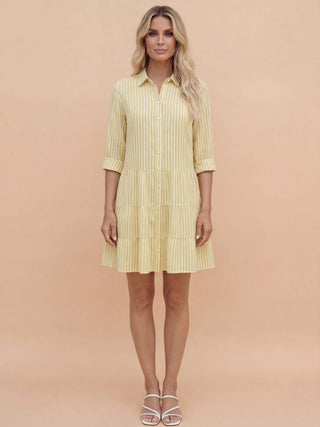 Striped Button-Front Summer Dress