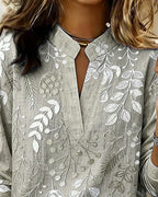 Brielle Soft-Touch Floral Blouse – Blue