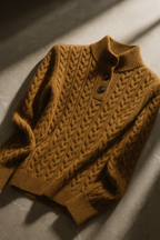 Arden Cable-Knit Cashmere Blend Sweater – Grey