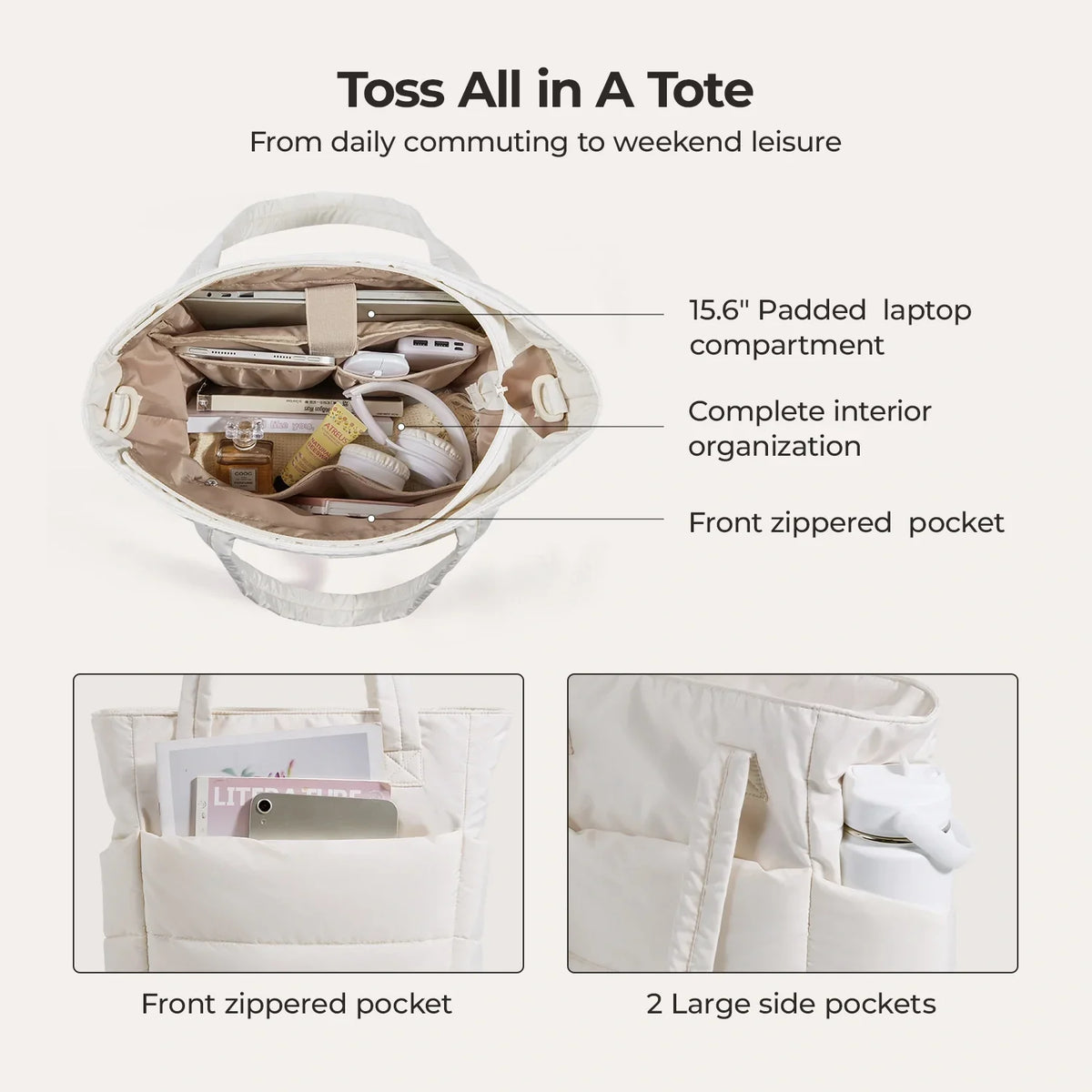 BAGSMART Bubble 21L Puffy Tote – product view
