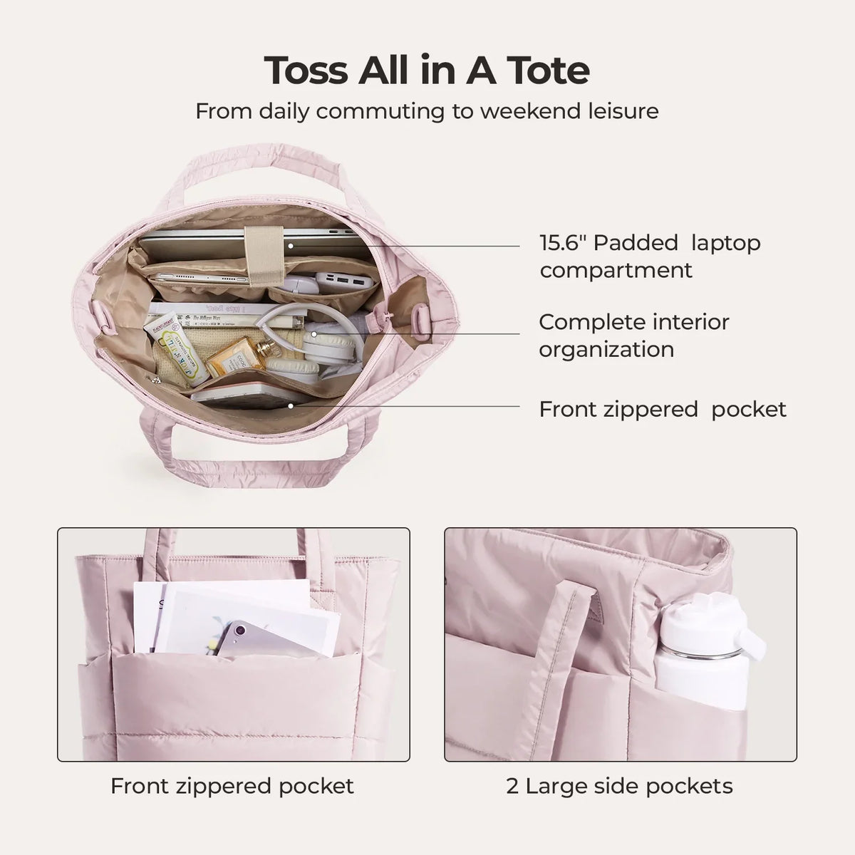 BAGSMART Bubble 21L Puffy Tote – product view