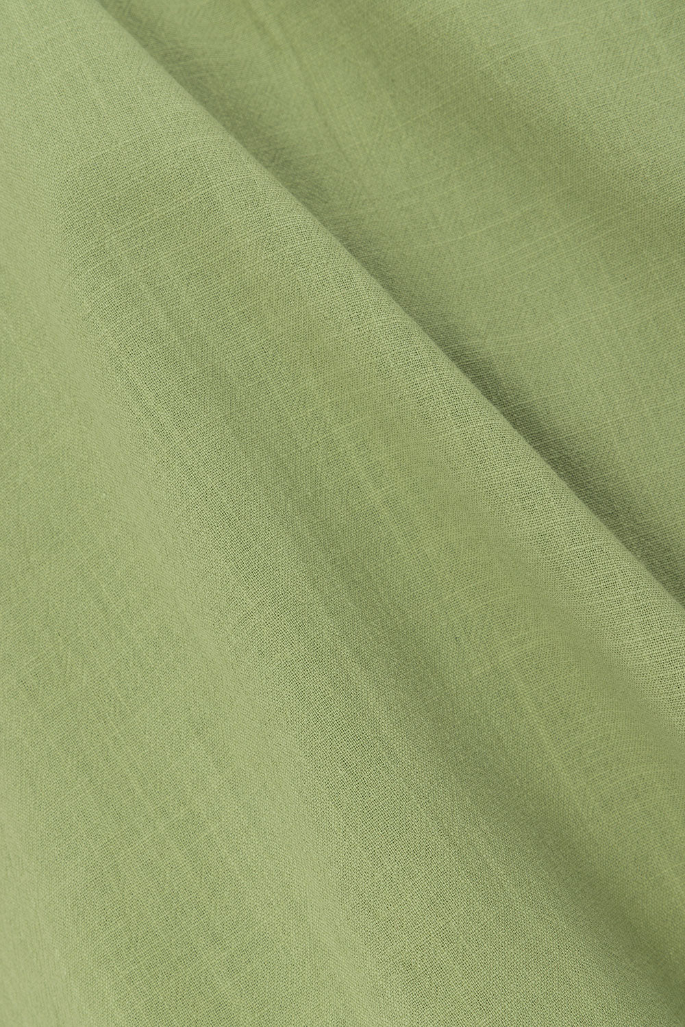 One-Shoulder Cotton Mini Dress — Green