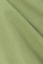 One-Shoulder Cotton Mini Dress — Green