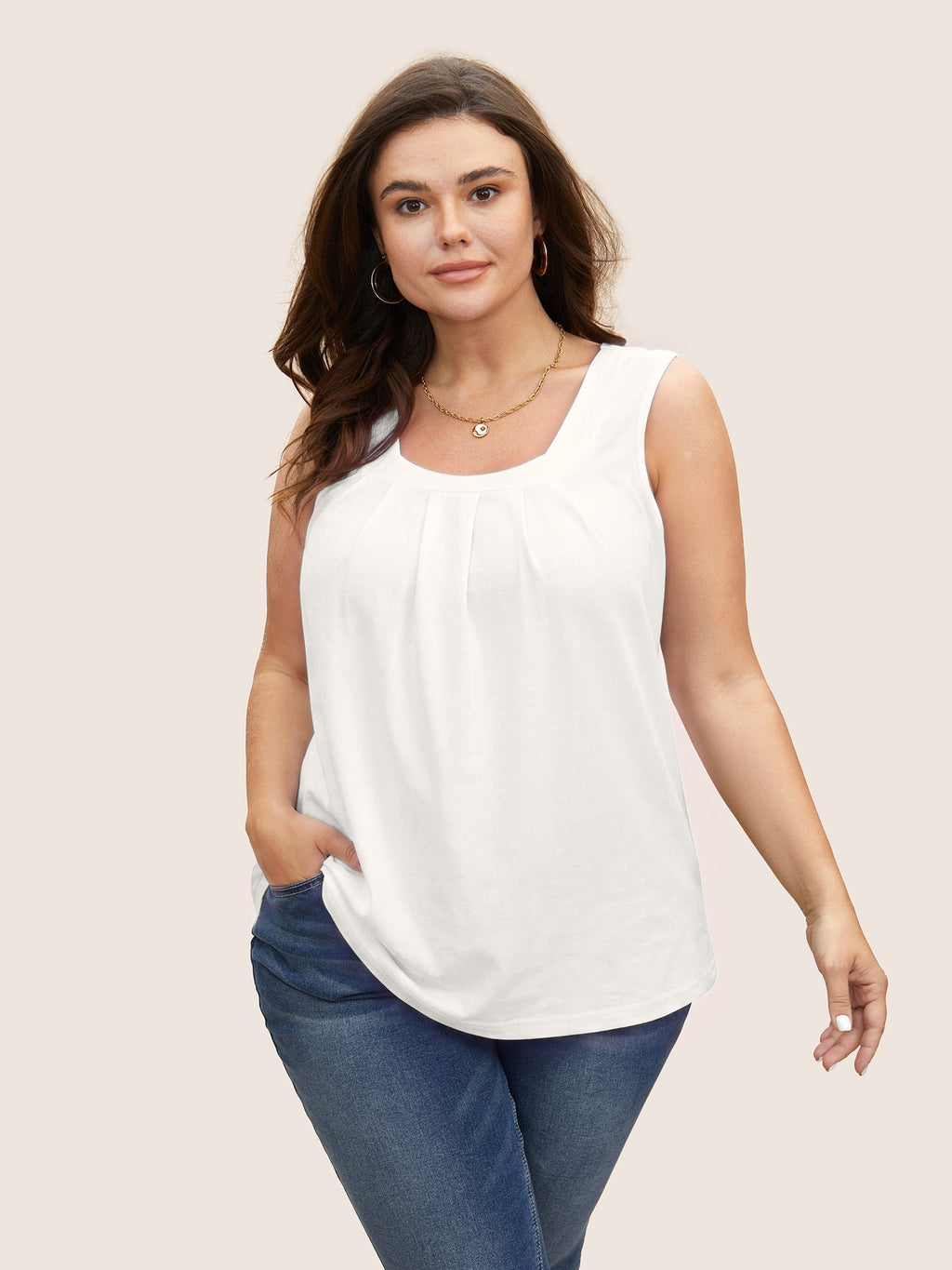 Plus Size Square-Neck Tank Top