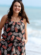 Plus Size Tropical Floral One-Piece Swimsuit