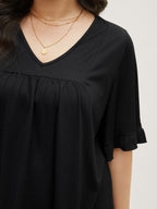 Plus Size Ruffle-Sleeve Jersey T-Shirt