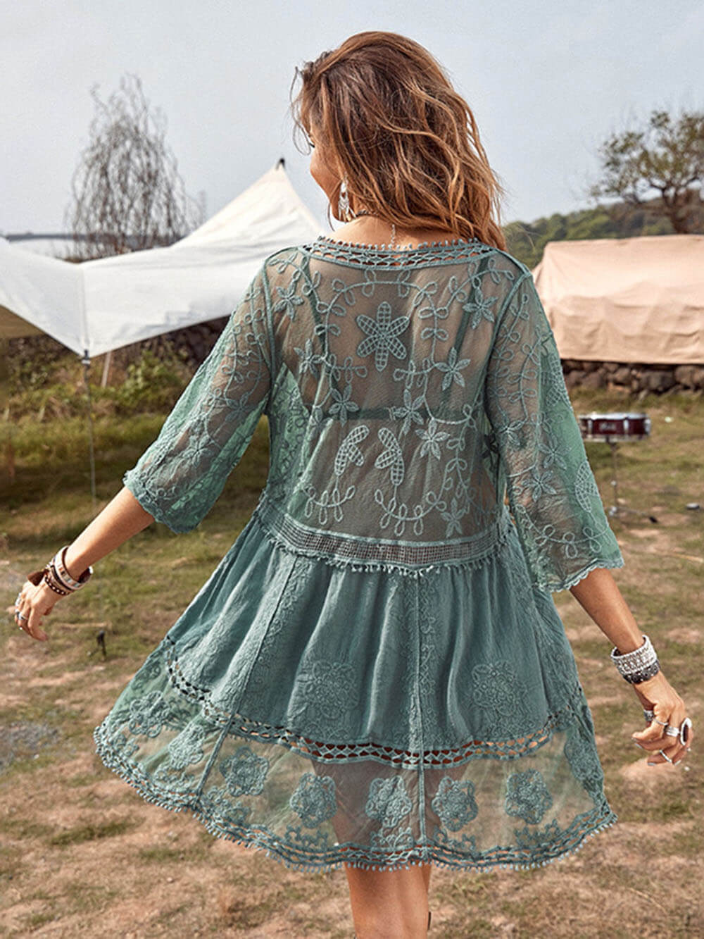 Solara Lace Beach Cover-Up