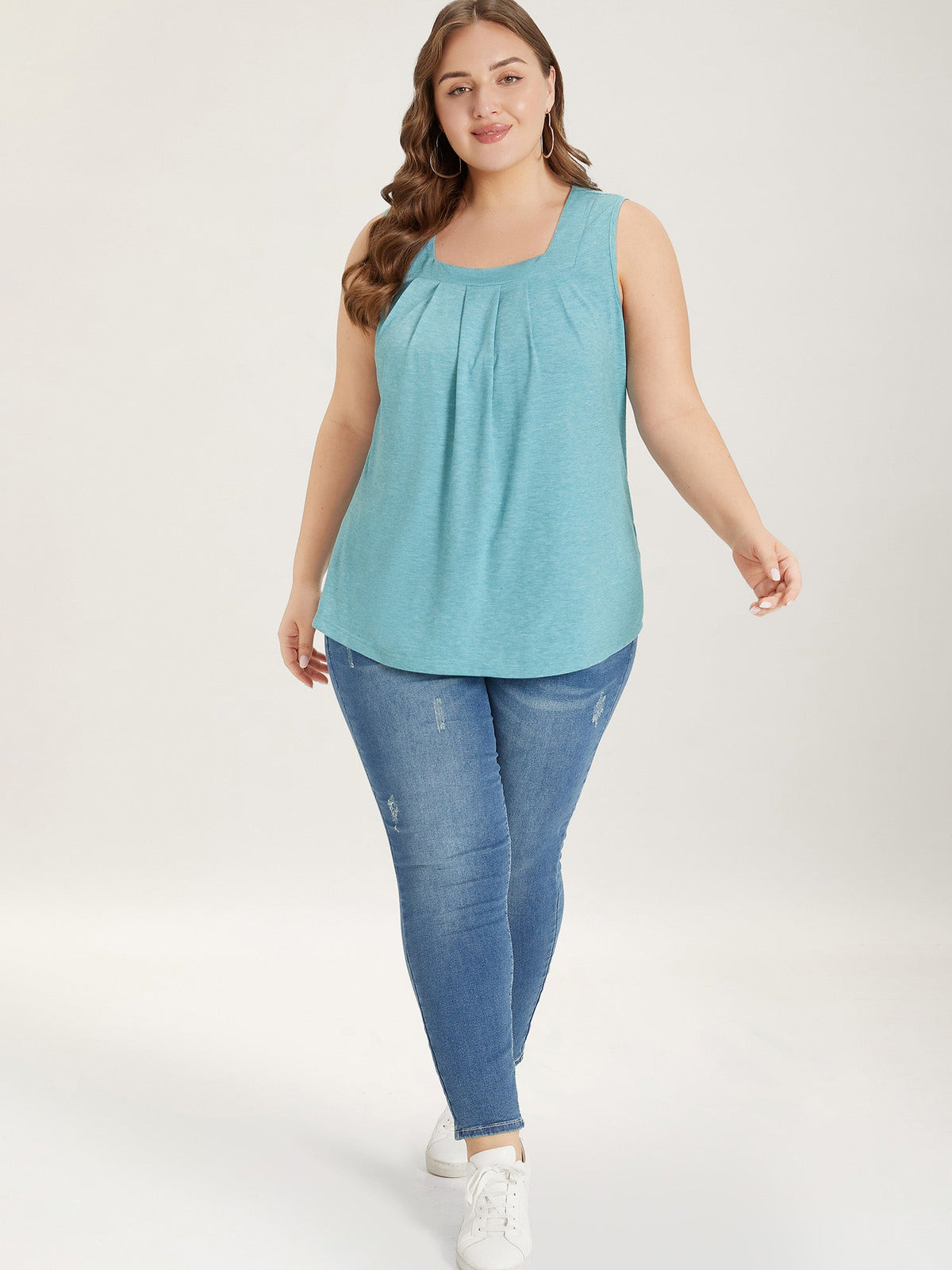 Plus Size Square-Neck Tank Top