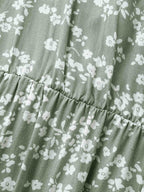 Plus Size Ditsy Floral Flutter-Sleeve Maxi Dress