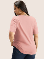 Plus Size Cotton V-Neck T-Shirt