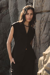 Milton Short-Sleeve Tailored Blazer
