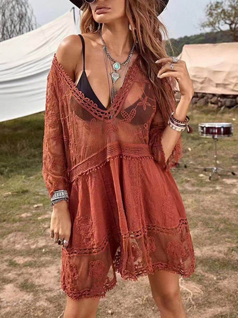Solara Lace Beach Cover-Up